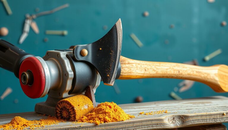 how to sharpen an axe with a grinder