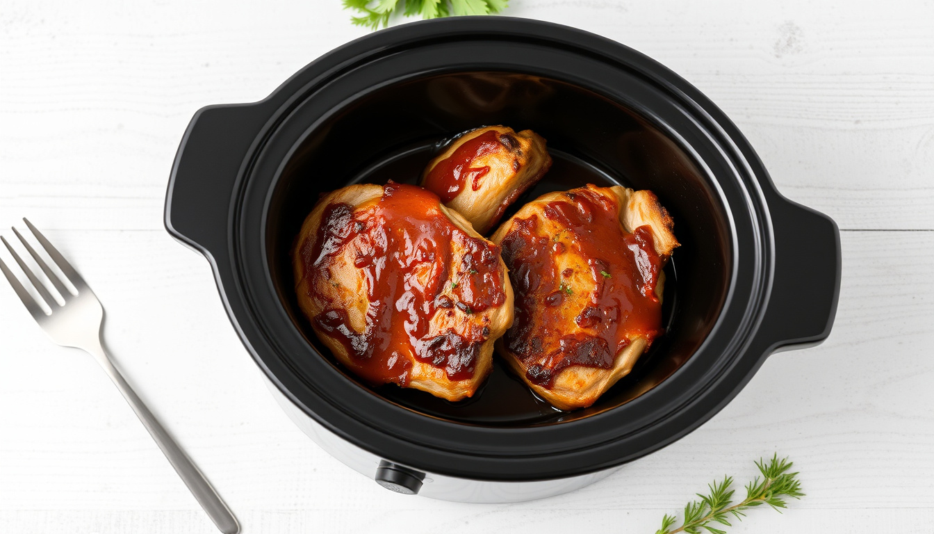 how long to cook bbq pork chops in crock pot