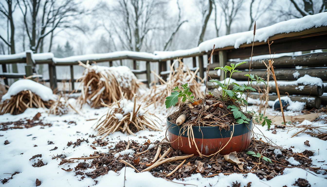 how often to turn compost in winter